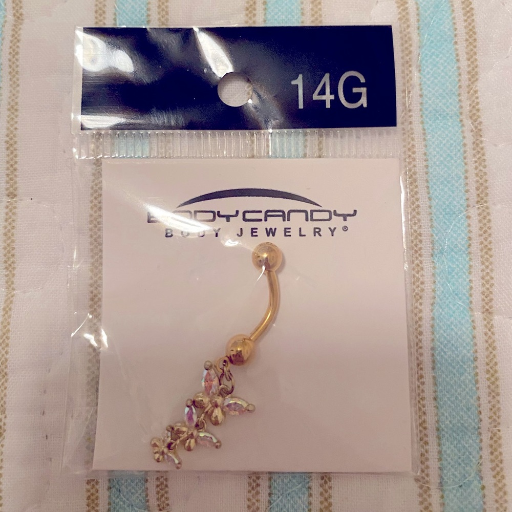 Body Candy 14G multiple butterflies 🦋 belly button ring
